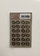 ÇIT ÇIT DÜĞME GÜMÜŞ 1,5CM X 24 ADET - 1