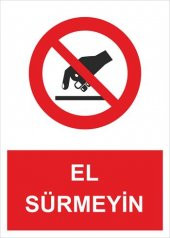 EL SÜRMEYİN 17 cm x 25 cm Folyo Sticker - 1