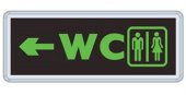 IŞIKLI WC YÖNLENDİRME TABELASI-A08 35 cm x 14 cm - 1