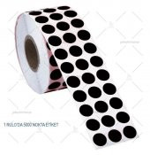 Tanex İŞARETLEME NOKTA Etiketi 10mm (5000 adet SİYAH NOKTA Etiket) - 1