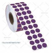 Tanex İŞARETLEME NOKTA Etiketi 10mm (5000 adet MOR NOKTA Etiket) - 1