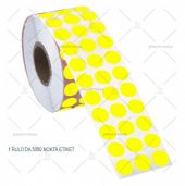 Tanex İŞARETLEME NOKTA Etiketi 10mm (5000 adet SARI NOKTA Etiket) - 1