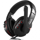SNOPY SN-338 SİYAH KIRMIZI GAMING OYUNCU MIKROFON KULAKLIK - 1