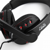SNOPY SN-338 SİYAH KIRMIZI GAMING OYUNCU MIKROFON KULAKLIK - 2