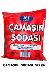 Jet 500 gr Çamaşır sodası Kireç Çözücü ,Leke Sökücü ,Yumuşatıcı ve Renk Korucu  Süper Beyazlık - 1