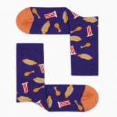 Colorcool Erkek Mor Renkli Çorap HotDog - 1