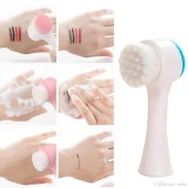 Çift Taraflı 3D Yüz Temizleme Fırçası Ve Slıkon Yüz Masaj Aleti thumbnail 4