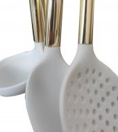 Arow 6lı Standlı Silikon Servis Seti Gold-Beyaz - 3