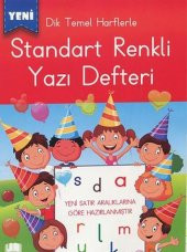 Dik Temel Harflerle Standart Renkli Kareli Yazı Defteri - 1