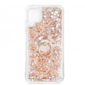 Huawei P40 Lite Kılıf Sıvılı Simli Pullu Yüzüklü Lüx Standlı thumbnail 5