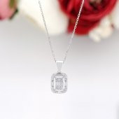 Baget Zirkon Taşlı Gümüş Bayan Set - 5