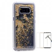 Teleplus Samsung Galaxy S8 Plus Sulu Simli Silikon Kılıf  + Tam Kapatan Cam - 1