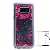 Teleplus Samsung Galaxy S8 Plus Sulu Simli Silikon Kılıf  + Tam Kapatan Cam - 5