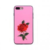 Teleplus iPhone 7 Plus Gül Desenli Dikişli Silikon Kılıf - 2
