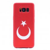 Samsung Galaxy S8 Bayrak Desenli Silikon Kılıf - 1