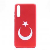 Huawei P20 Pro Bayrak Desenli Silikon Kılıf + Tam Kapatan Cam - 1
