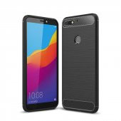 Teleplus Huawei Y7 2018 Özel Karbon ve Silikonlu Kılıf  + Nano Ekran Koruyucu - 1