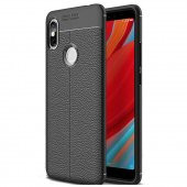 Teleplus Xiaomi Redmi S2 Deri Dokulu Silikon Kılıf  + Cam Ekran Koruyucu - 1