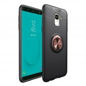 Teleplus Samsung Galaxy J8 Ravel Yüzüklü Silikon Kılıf  + Nano Ekran Koruyucu - 4