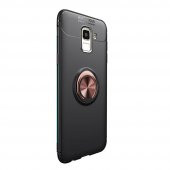 Teleplus Samsung Galaxy J8 Ravel Yüzüklü Silikon Kılıf  + Nano Ekran Koruyucu - 5