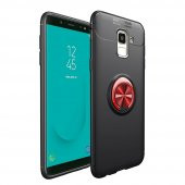 Teleplus Samsung Galaxy J8 Ravel Yüzüklü Silikon Kılıf  + Nano Ekran Koruyucu - 7