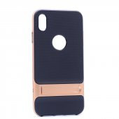 Teleplus iPhone XS Max Kılıf (Plus) Standlı Silikon   + Nano Ekran Koruyucu - 3