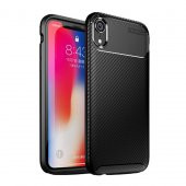 Teleplus iPhone XR Kılıf Ultra Soft Negro Karbon Silikon   + Nano Ekran Koruyucu - 1