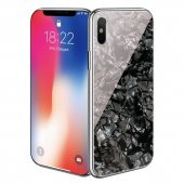Teleplus iPhone XS Kılıf Mıknatıslı Desenli Ebruli Sert Kapak   + Nano Ekran Koruyucu - 1