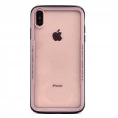 Teleplus iPhone XR Kılıf Transparan Kavisli Renkli Cam Kapak + Nano Ekran Koruyucu - 3