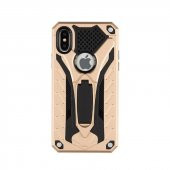 Teleplus iPhone XS Max Kılıf (Plus) Kickstand Tank Kapak + Nano Ekran Koruyucu - 3