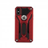 Teleplus iPhone XS Max Kılıf (Plus) Kickstand Tank Kapak + Nano Ekran Koruyucu - 5