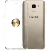 Teleplus Samsung Galaxy J4 Plus Ultra Şeffaf Yüzüklü Silikon Kılıf + Nano Ekran Koruyucu - 3