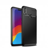 Teleplus Honor 8X Ultra Soft Negro Karbon Silikonlu Kılıf  + Tam Kapatan Cam - 1