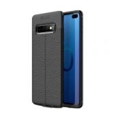 Teleplus Samsung Galaxy S10 Plus Deri Dokulu Silikon Kılıf - 1