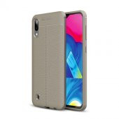 Teleplus Samsung Galaxy M10 Kılıf Deri Dokulu Silikon + Nano Ekran Koruyucu - 3