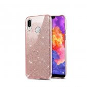 Teleplus Samsung Galaxy M20 Kılıf Shining Simli Silikon   + Nano Ekran Koruyucu - 3