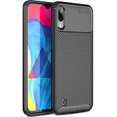 Teleplus Samsung Galaxy A10 Kılıf Negro Karbon Silikon   + Nano Ekran Koruyucu - 1