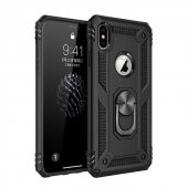 Teleplus iPhone XS Max Kılıf (Plus) Vega Yüzüklü Tank Kapak + Nano Ekran Koruyucu - 1