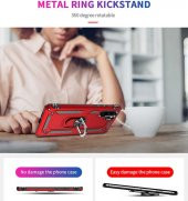 Teleplus iPhone XS Max Kılıf (Plus) Vega Yüzüklü Tank Kapak + Nano Ekran Koruyucu - 3