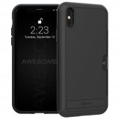 Teleplus ROAR iPhone XS Kılıf Awesome Hyrbid Kartlıklı Standlı Kapak   + Nano Ekran Koruyucu - 1