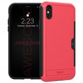 Teleplus ROAR iPhone XS Kılıf Awesome Hyrbid Kartlıklı Standlı Kapak   + Nano Ekran Koruyucu - 9