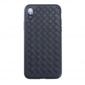 Teleplus Benks iPhone X Kılıf Weavelt Tpu Hasır Silikon  + Tam Kapatan Cam - 1