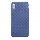 Teleplus Benks iPhone X Kılıf Weavelt Tpu Hasır Silikon  + Tam Kapatan Cam - 9