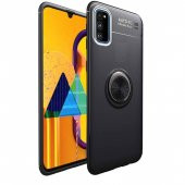 Teleplus Samsung Galaxy A91 Kılıf Ravel Yüzüklü Silikon + Nano Ekran Koruyucu - 1
