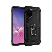 Teleplus Samsung Galaxy S20 Plus Kılıf Vega Yüzüklü Standlı Tank Kapak - 1