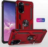 Teleplus Samsung Galaxy S20 Plus Kılıf Vega Yüzüklü Standlı Tank Kapak - 8