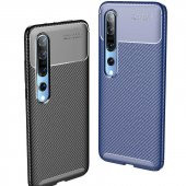 Teleplus Xiaomi Mi 10 Kılıf Ultra Soft Negro Karbon Silikon  + Tam Kapatan Ekran Koruyucu - 10
