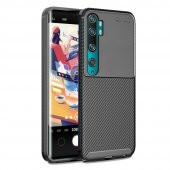 Teleplus Xiaomi Mi Note 10 Pro Kılıf Negro Karbon Desenli Silikon  + Pet Tpu Ekran Koruyucu- - 1