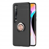 Teleplus Xiaomi Mi 10 Pro Kılıf Ravel Yüzüklü Standlı Silikon  + Tam Kapatan Cam - 3