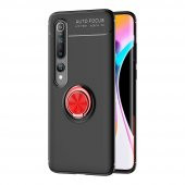 Teleplus Xiaomi Mi 10 Pro Kılıf Ravel Yüzüklü Standlı Silikon  + Tam Kapatan Cam - 9